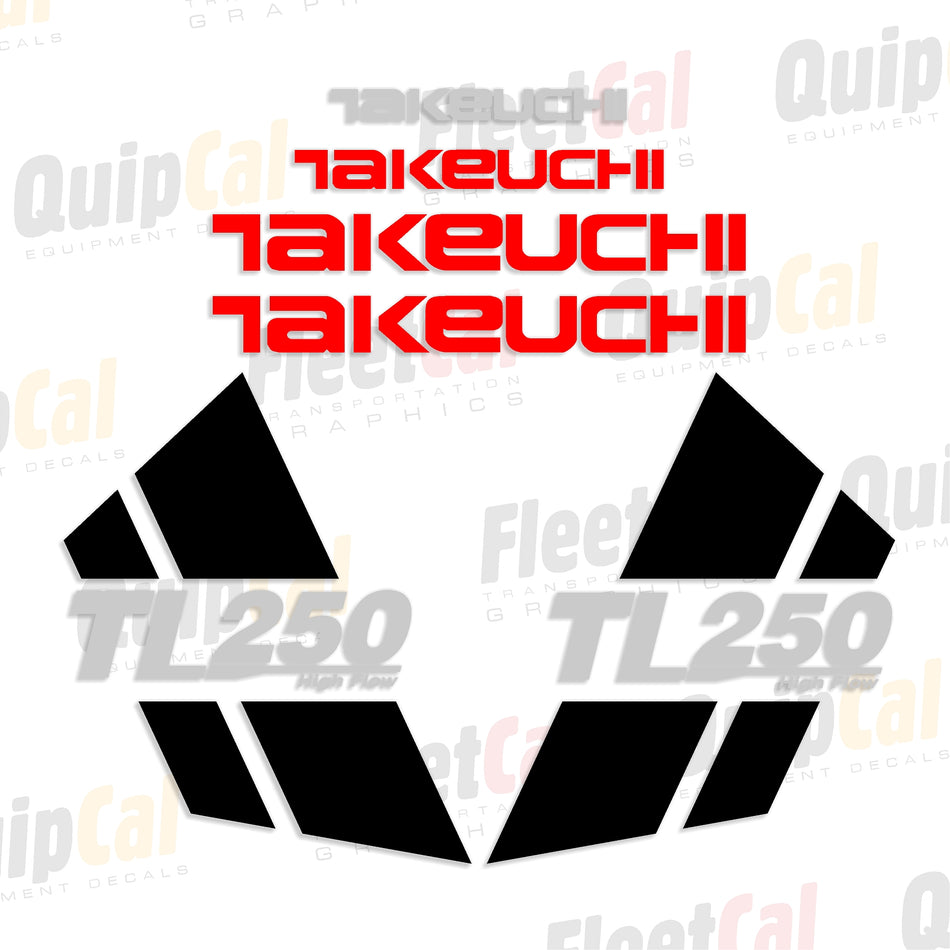 Takeuchi TL250 Compact Track Loader Marking Decal Set