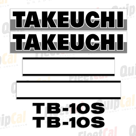 Takeuchi Excavator Decals