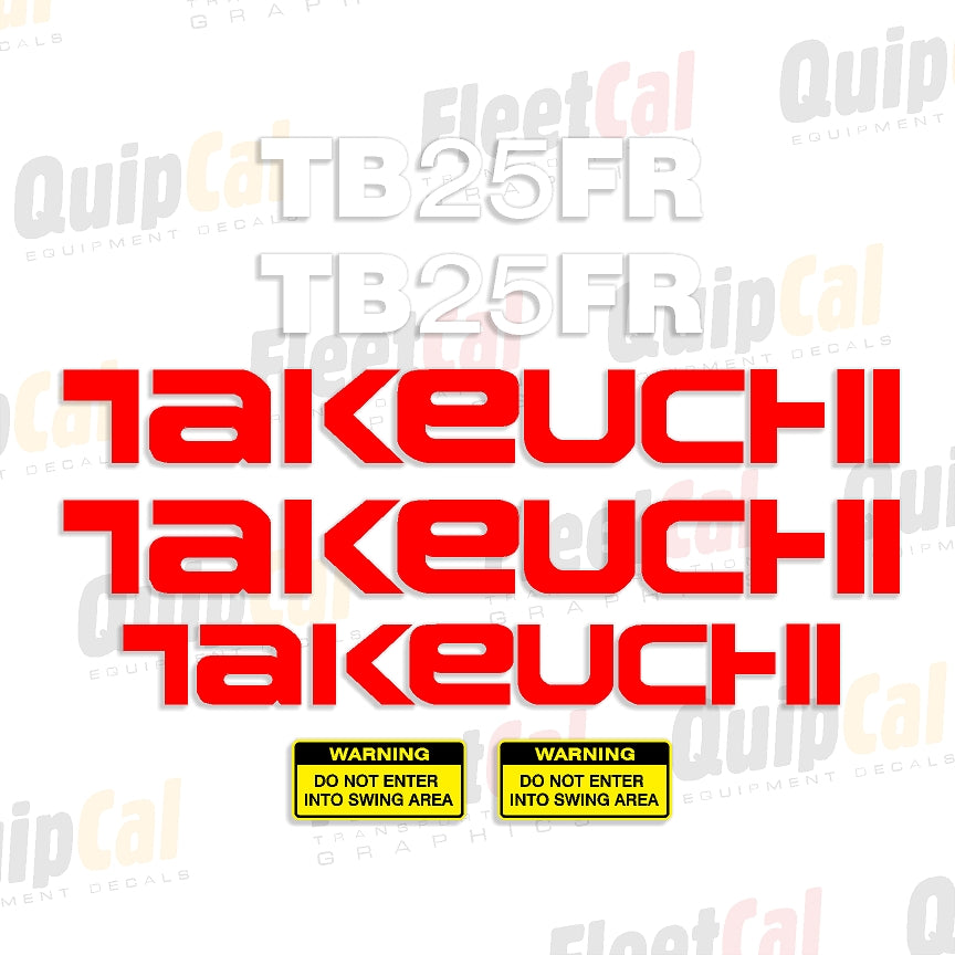 Takeuchi Excavator Decals