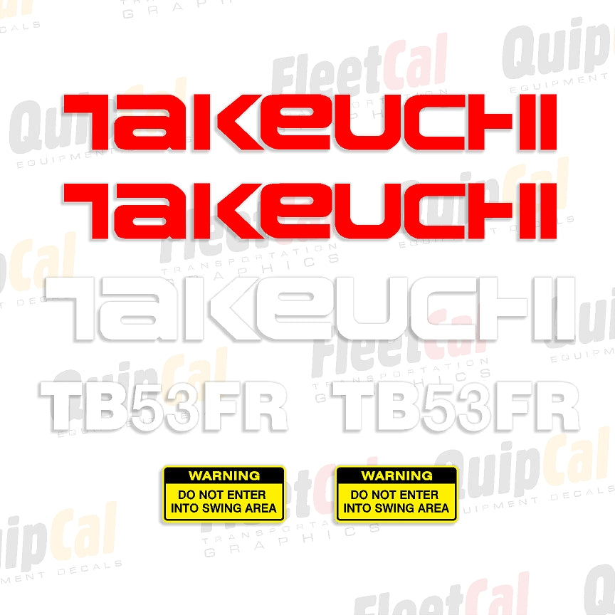 Takeuchi Excavator Decals