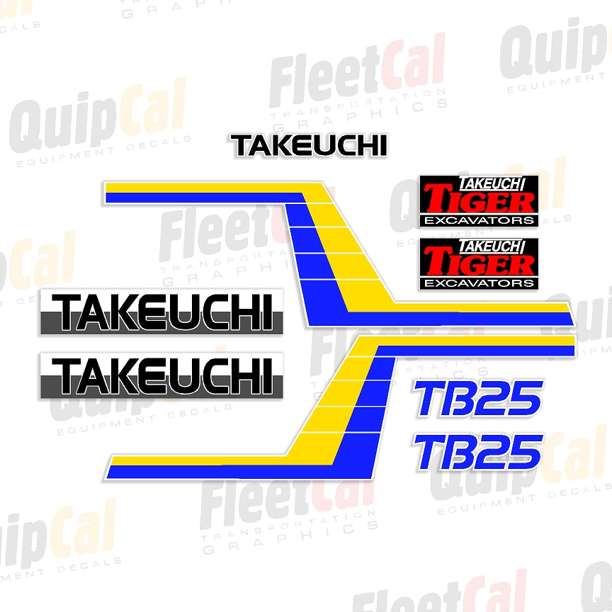 Takeuchi Excavator Decals