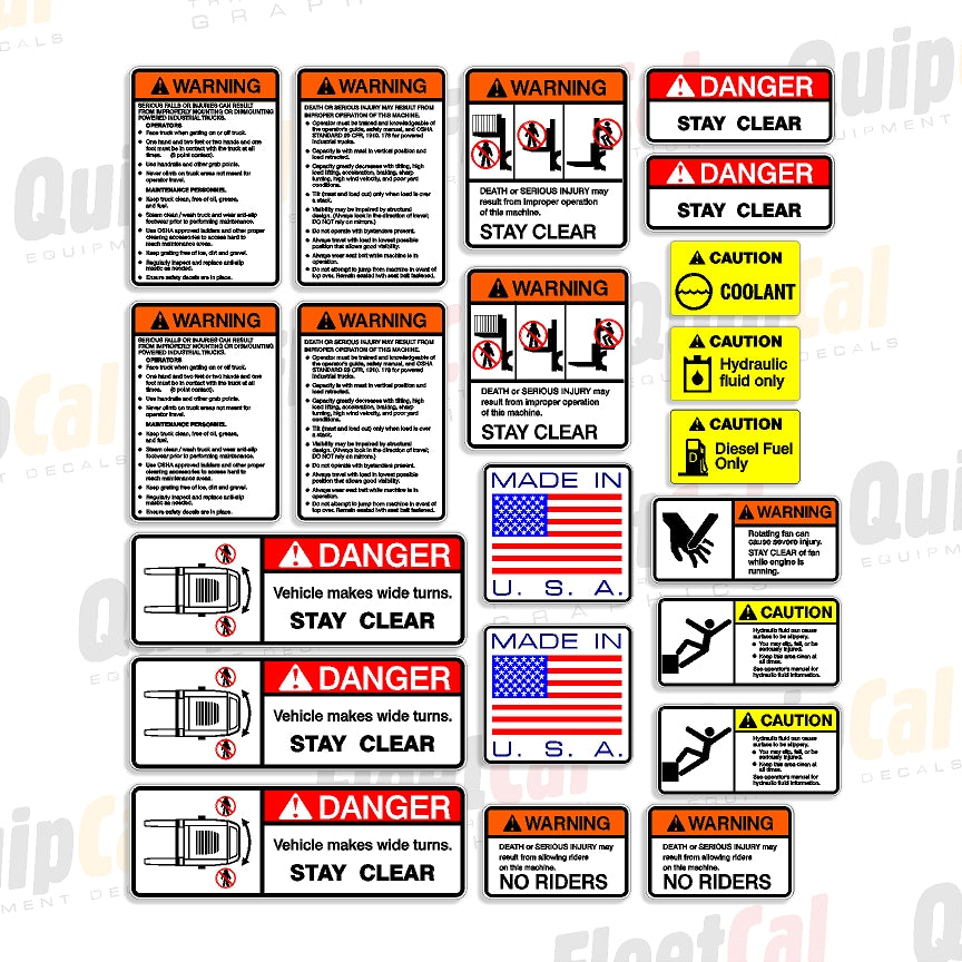 Taylor Big Red Forklift Decals