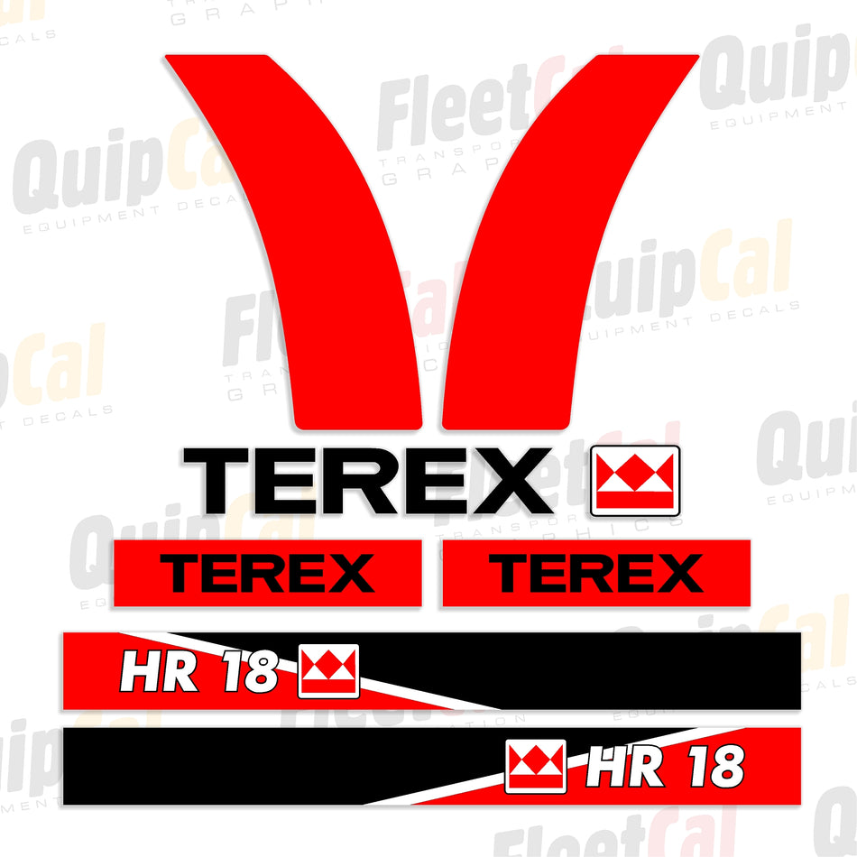 Decals for Terex Excavators