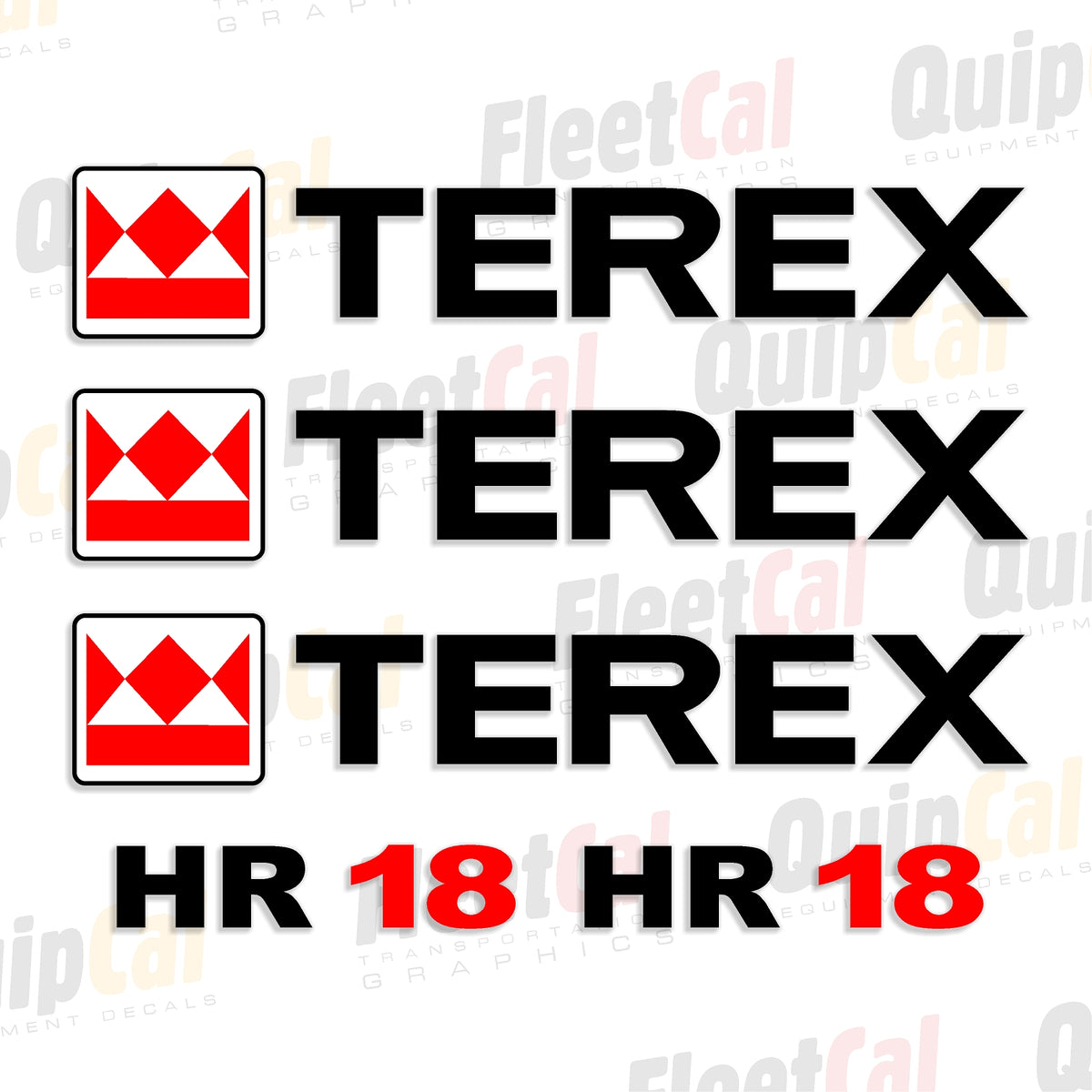 Decals for Terex Excavators