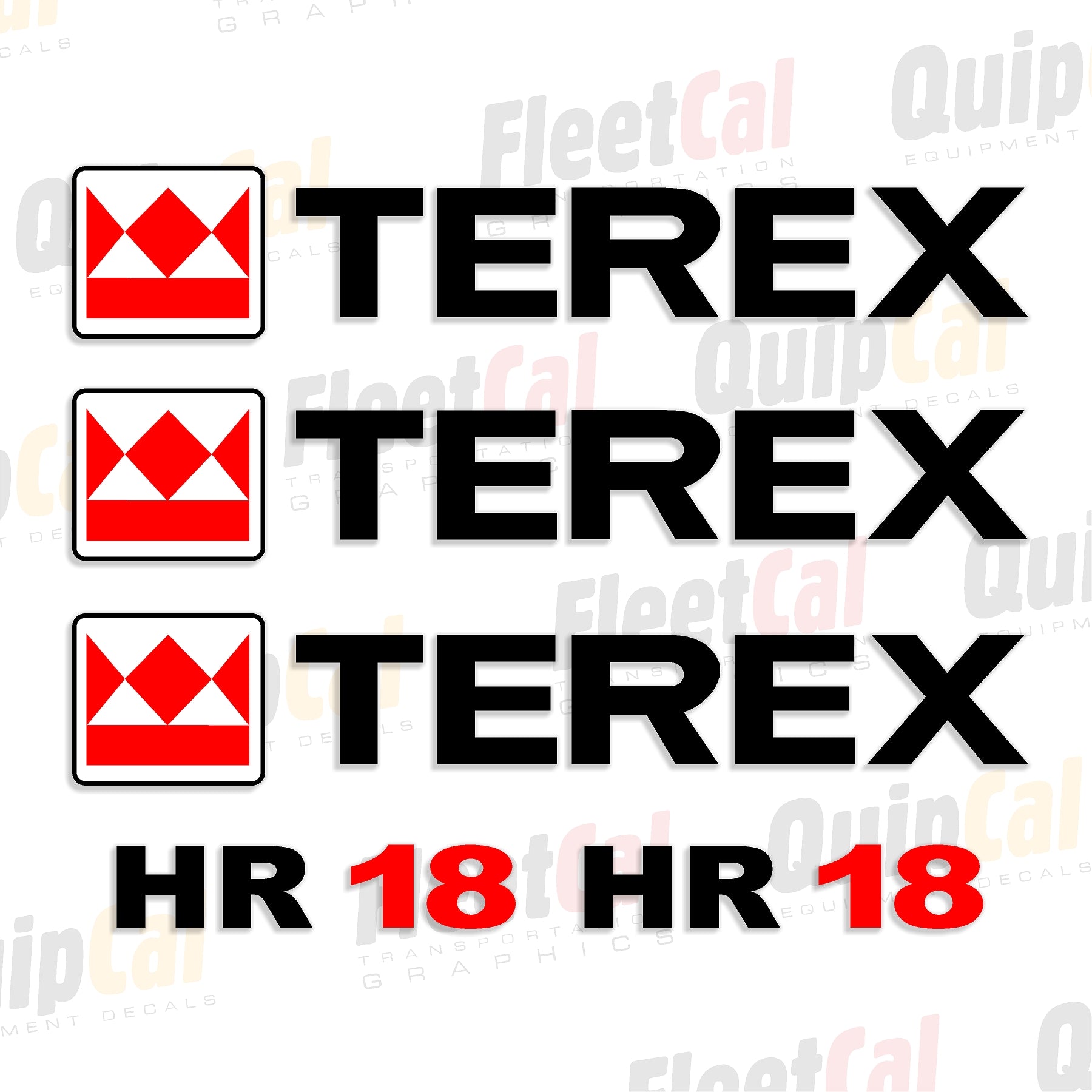 Decals for Terex Excavators