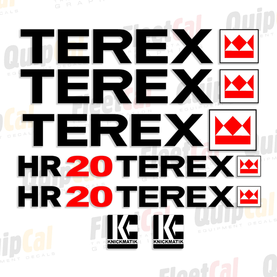 Decals for Terex Excavators