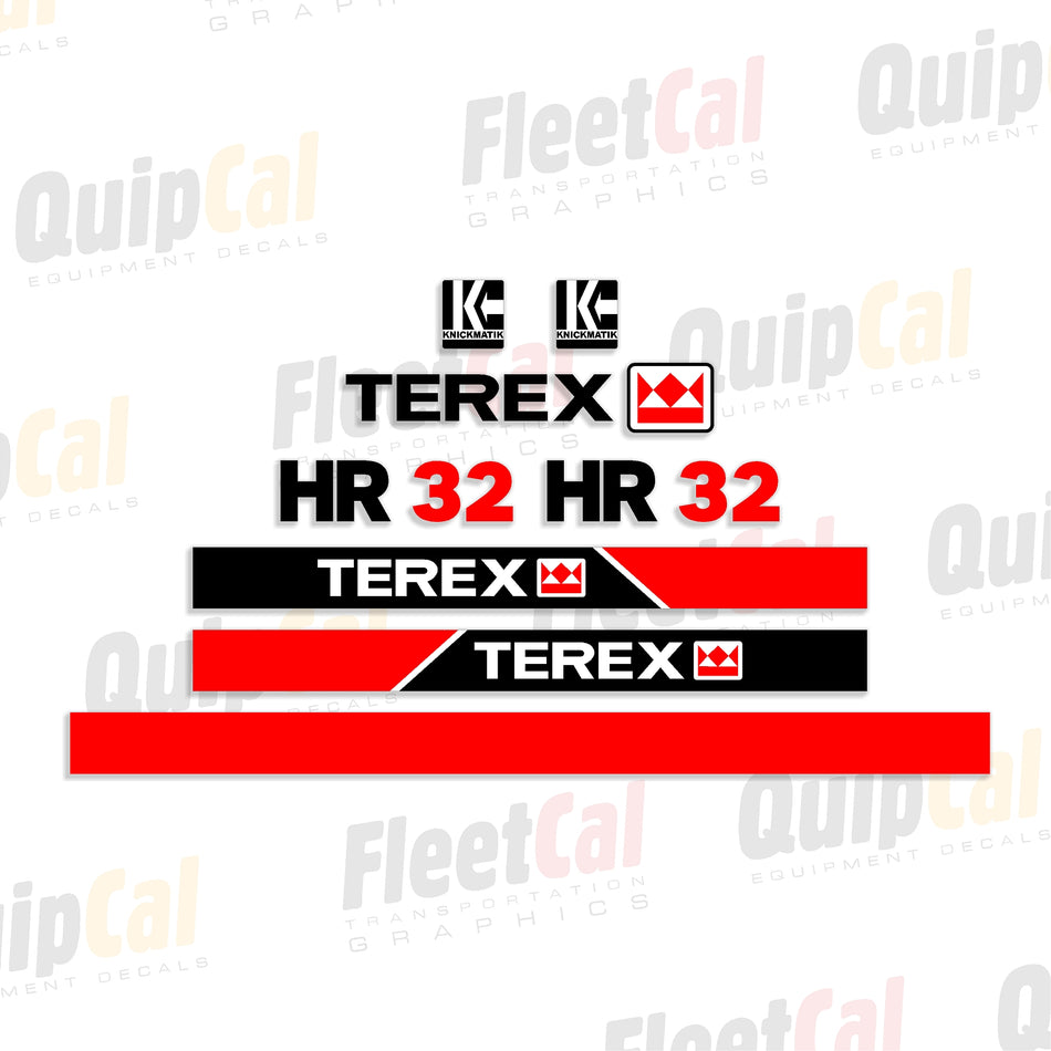 Decals for Terex Excavators