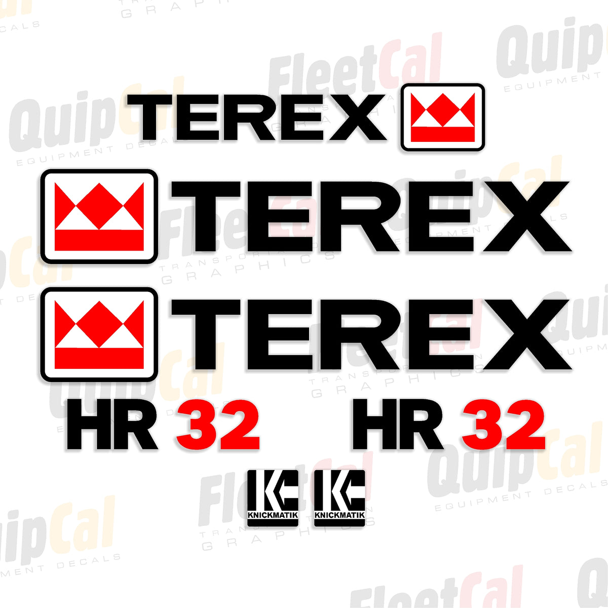 Decals for Terex Excavators