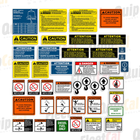 Safety Decals for Terex Haul Trucks