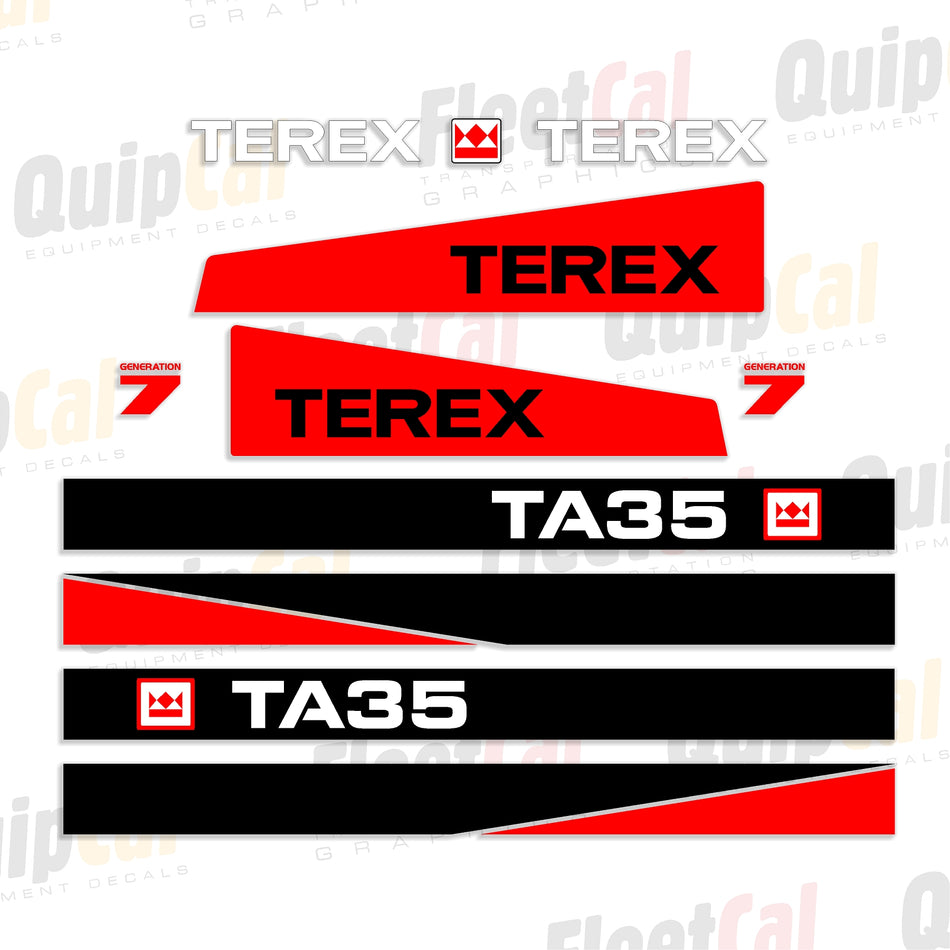 Terex Haul Truck Decals