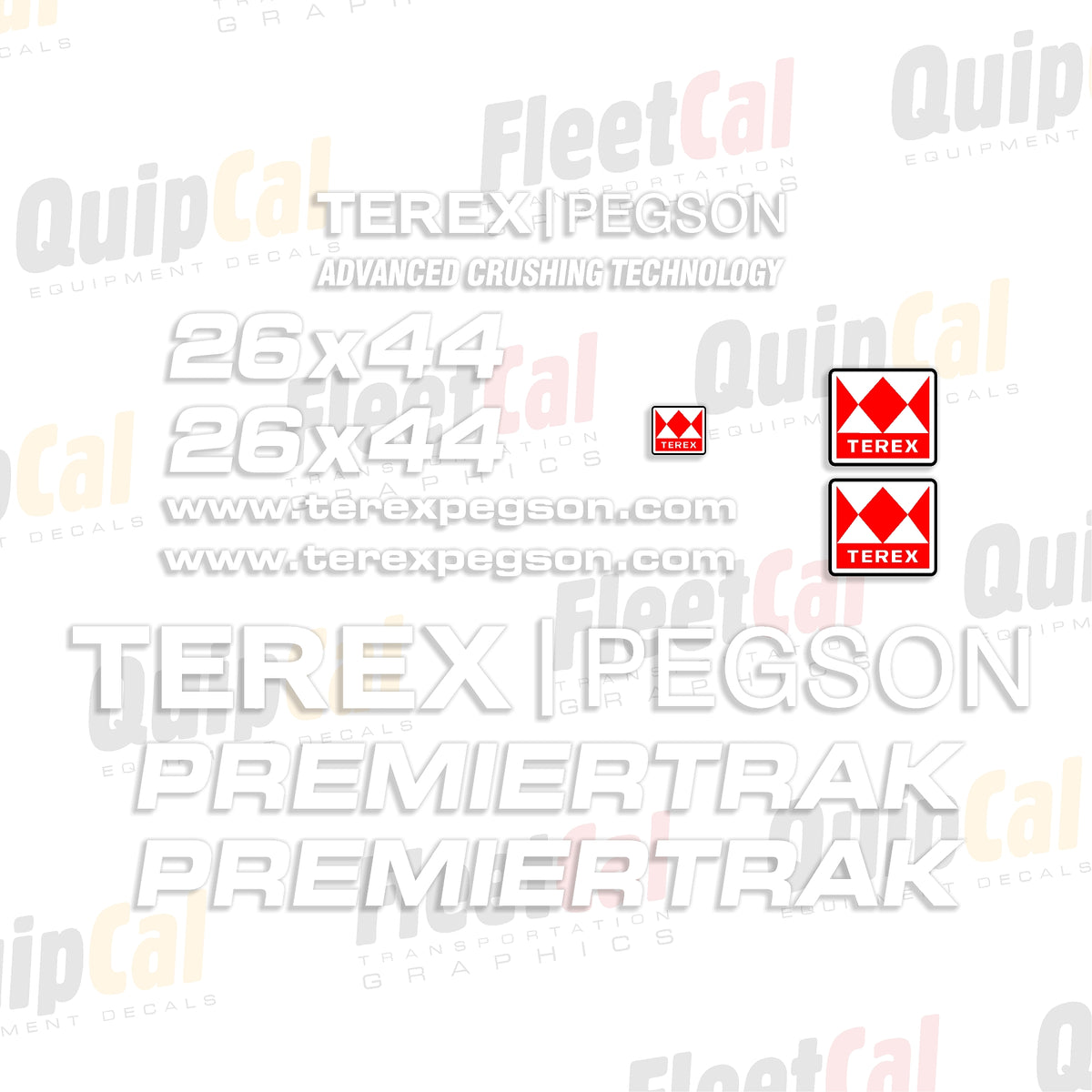 Terex Pegson Crusher Decals