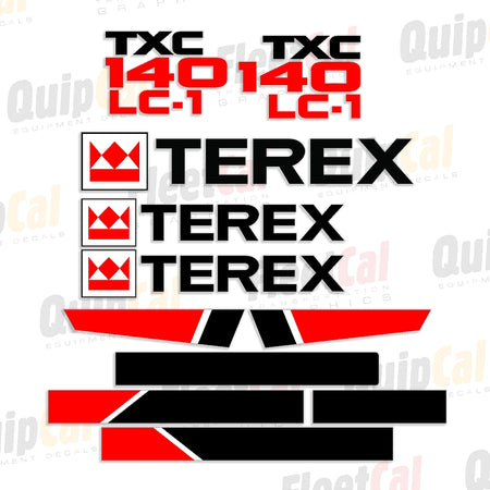 Terex Excavator Decals