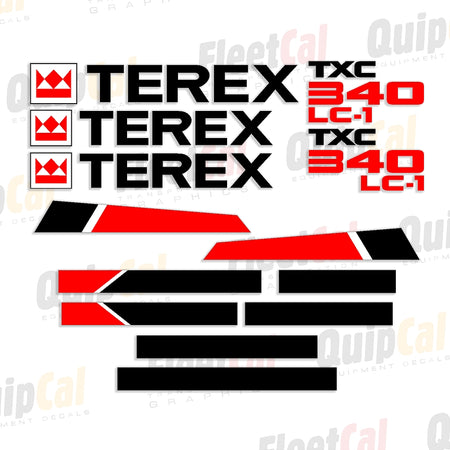 Terex Excavator Decals