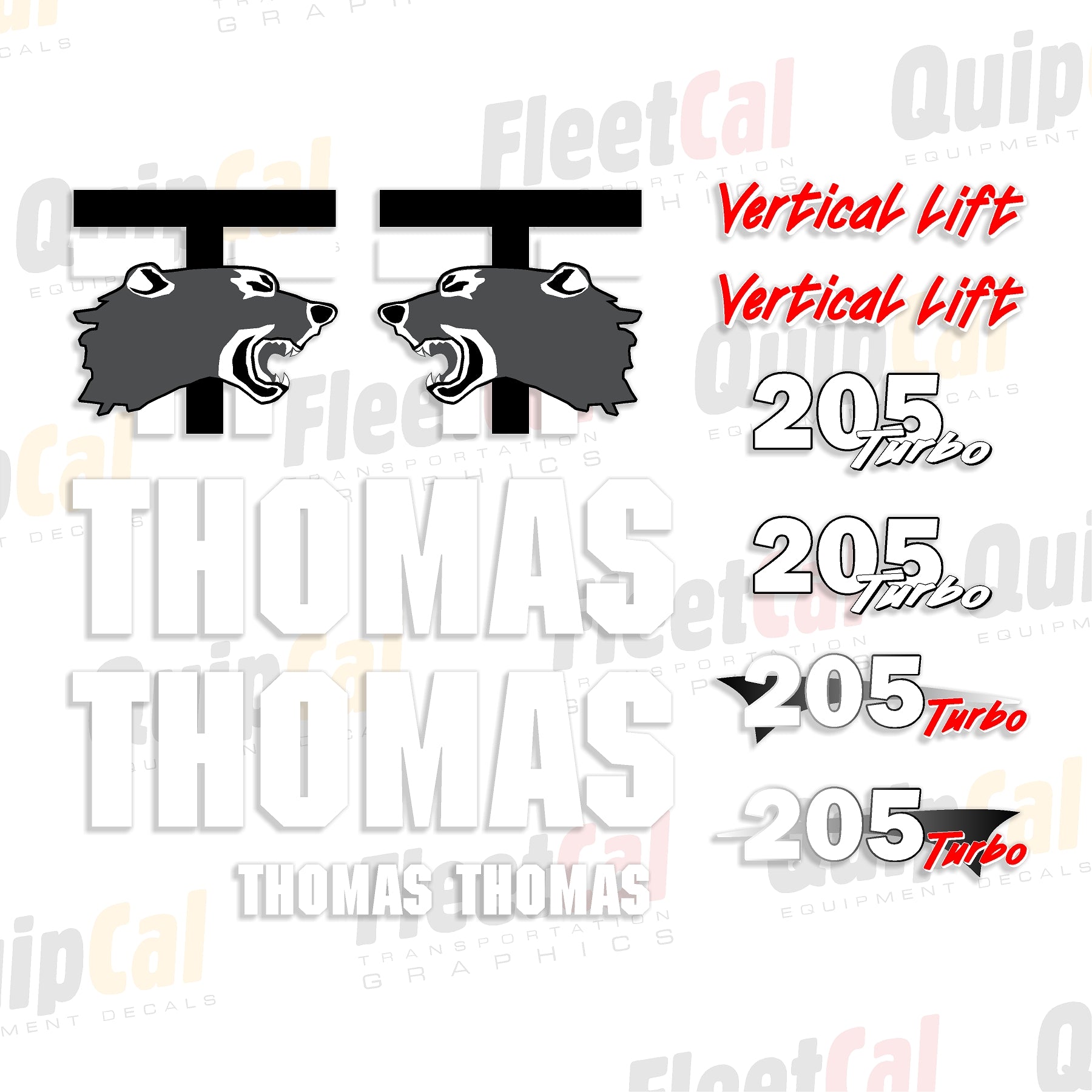 Thomas Skid Loader Decals