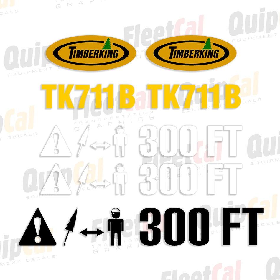 Timberking Feller Buncher Decal Set