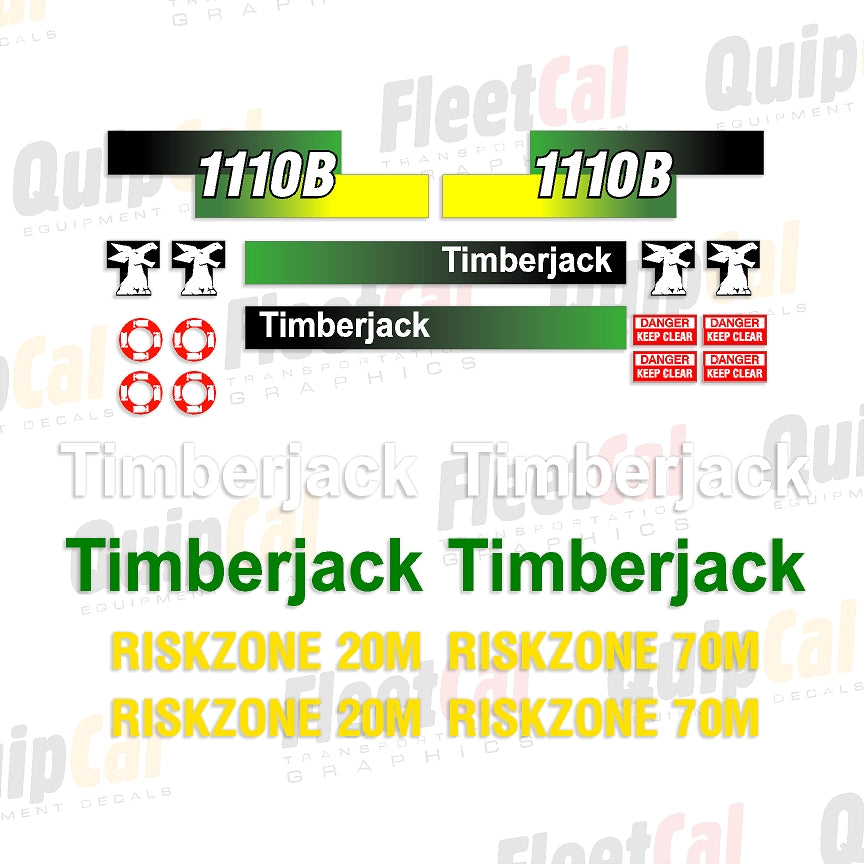 Timberjack 1110B markeringsstickerset