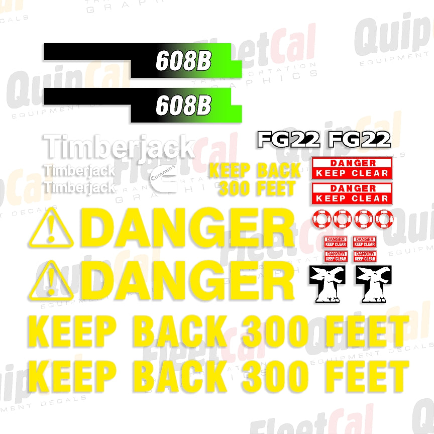 Timberjack 608B markeringsstickerset