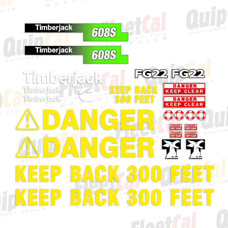 Timberjack 608S markeringsstickerset