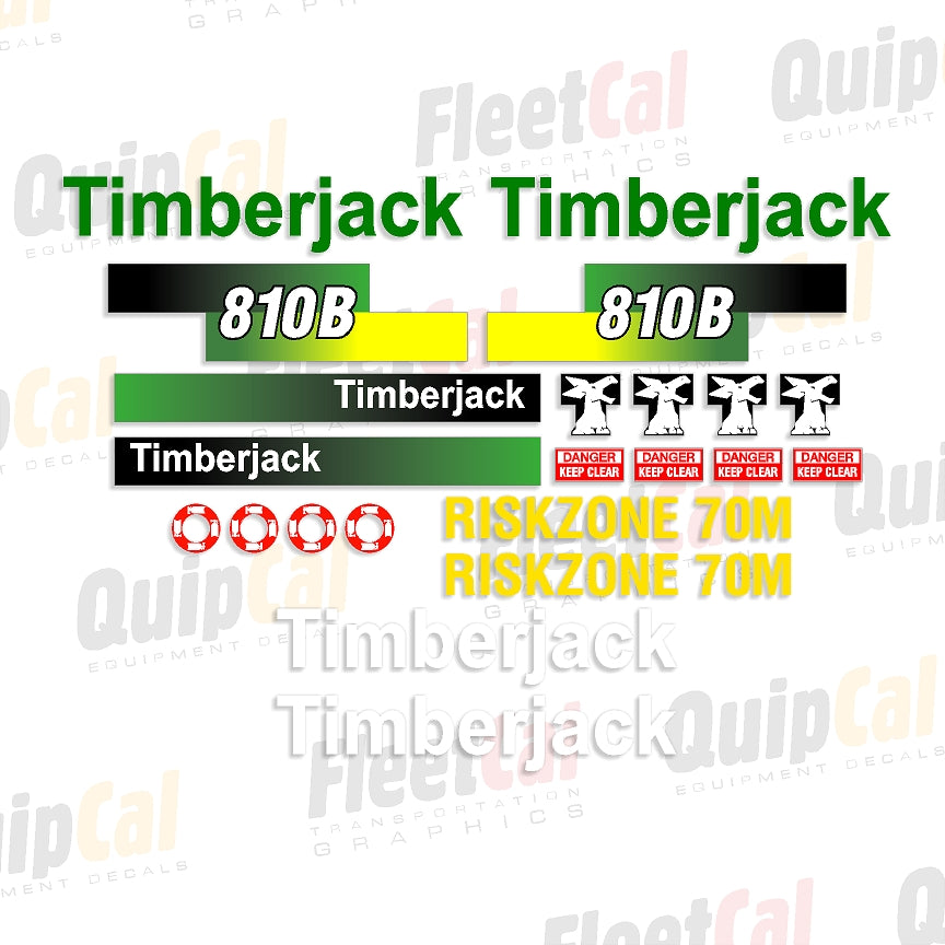 Timberjack 810B markeringsstickerset