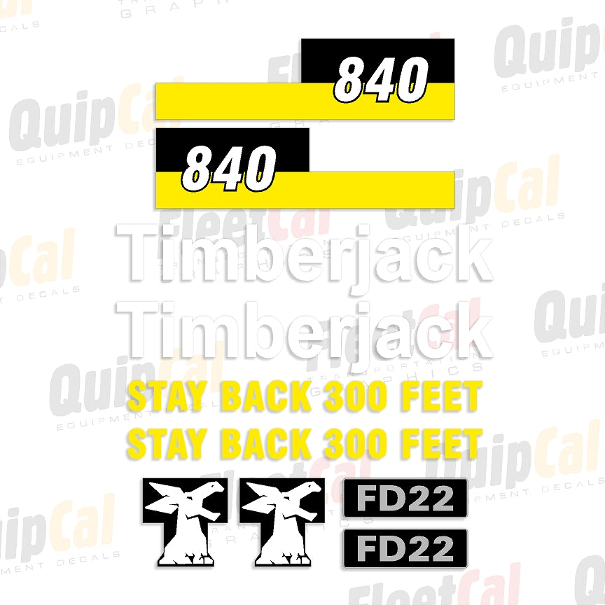 Timberjack 840 markeringsstickerset