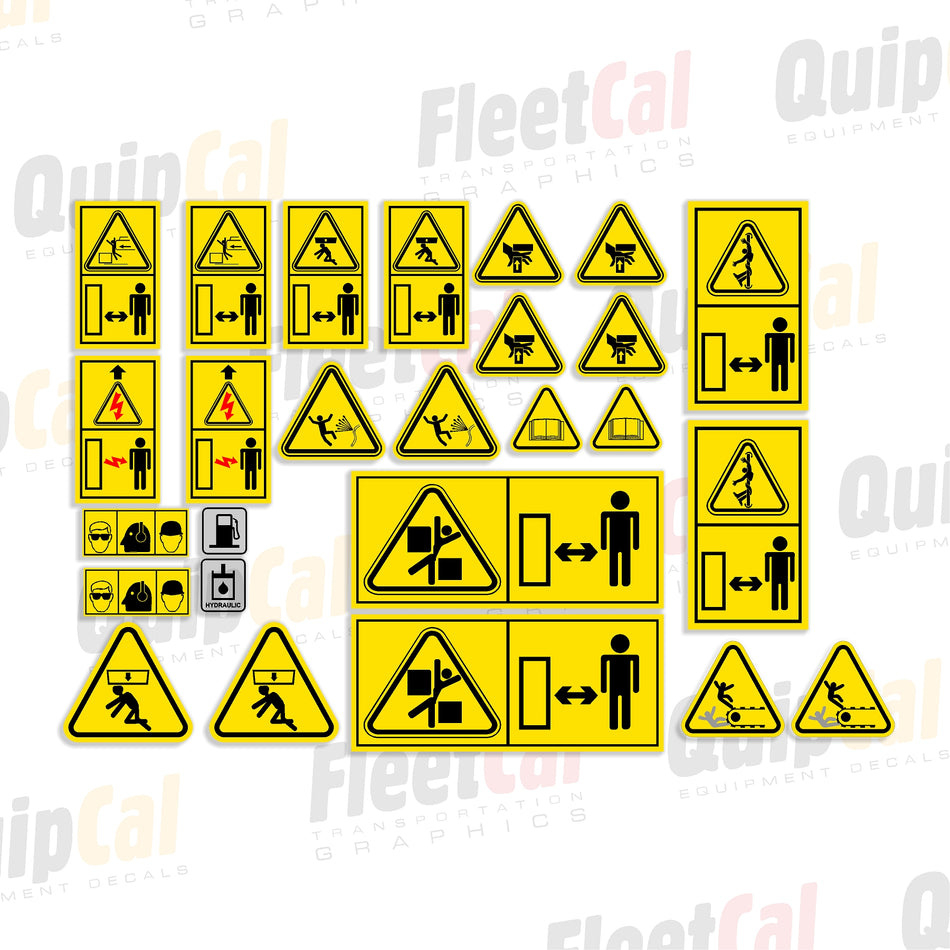 Universal Drill Rig Safety Decal Set