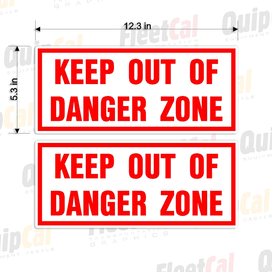 Universal Swing Warning & Crush Hazard Safety Decal Set (1 PAIR)