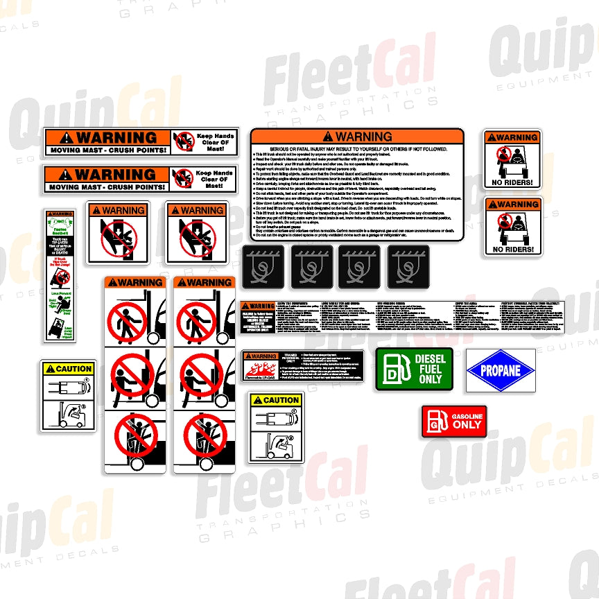 Forklift Safety and Warning Decals