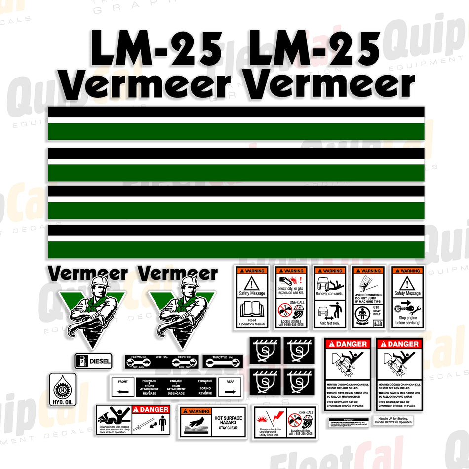 Vermeer Cable Plow Decal Set