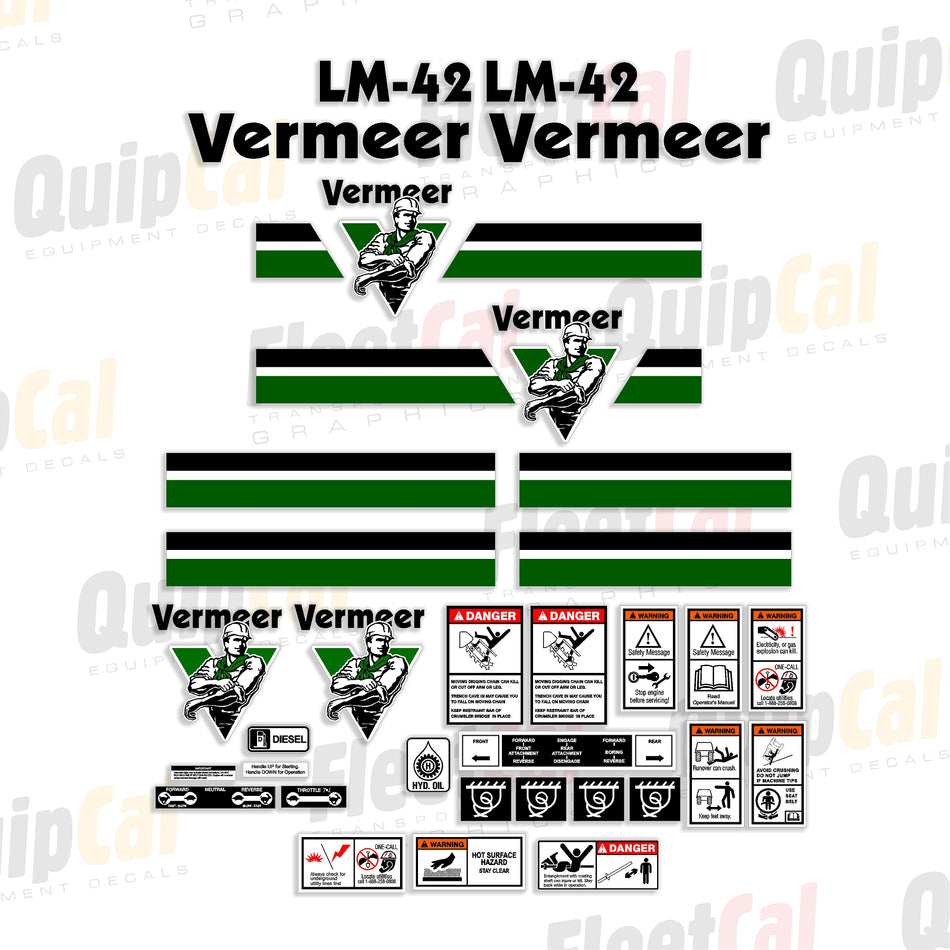 Vermeer Trencher Cable Plow Decal Set