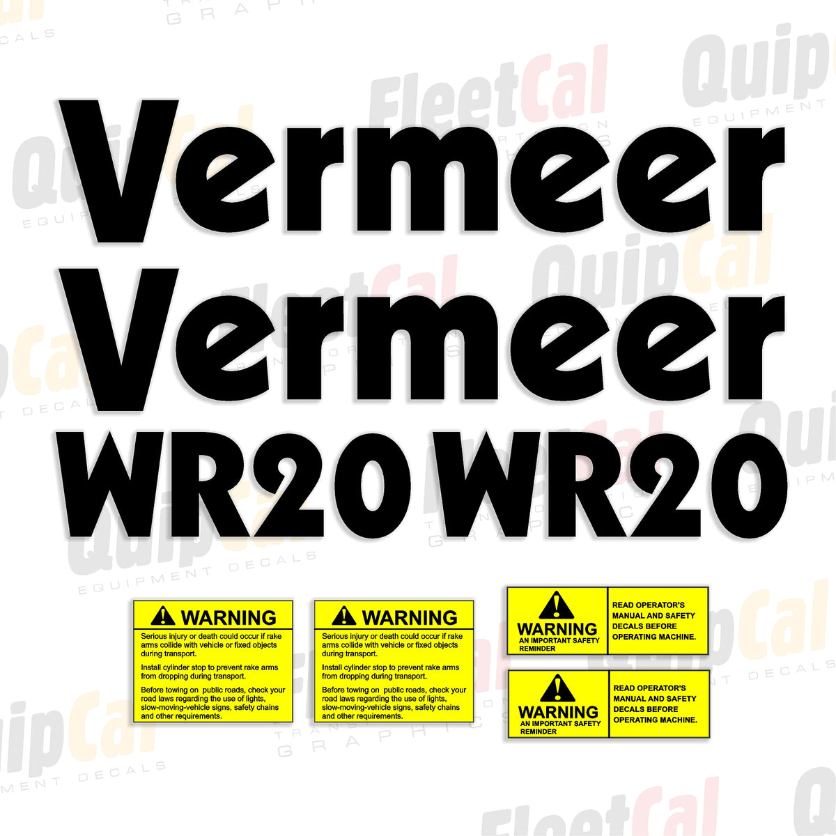 Vermeer Hay Rake Decals