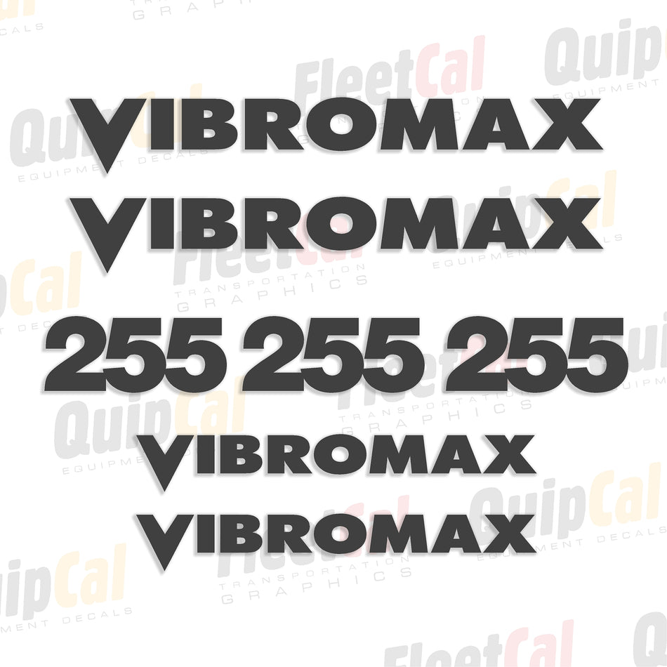 Juego de calcomanías para marcar rodillos Vibromax 255