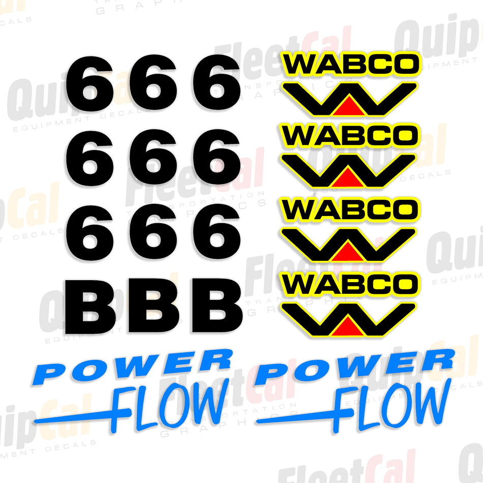 Wabco Motor Grader Decals