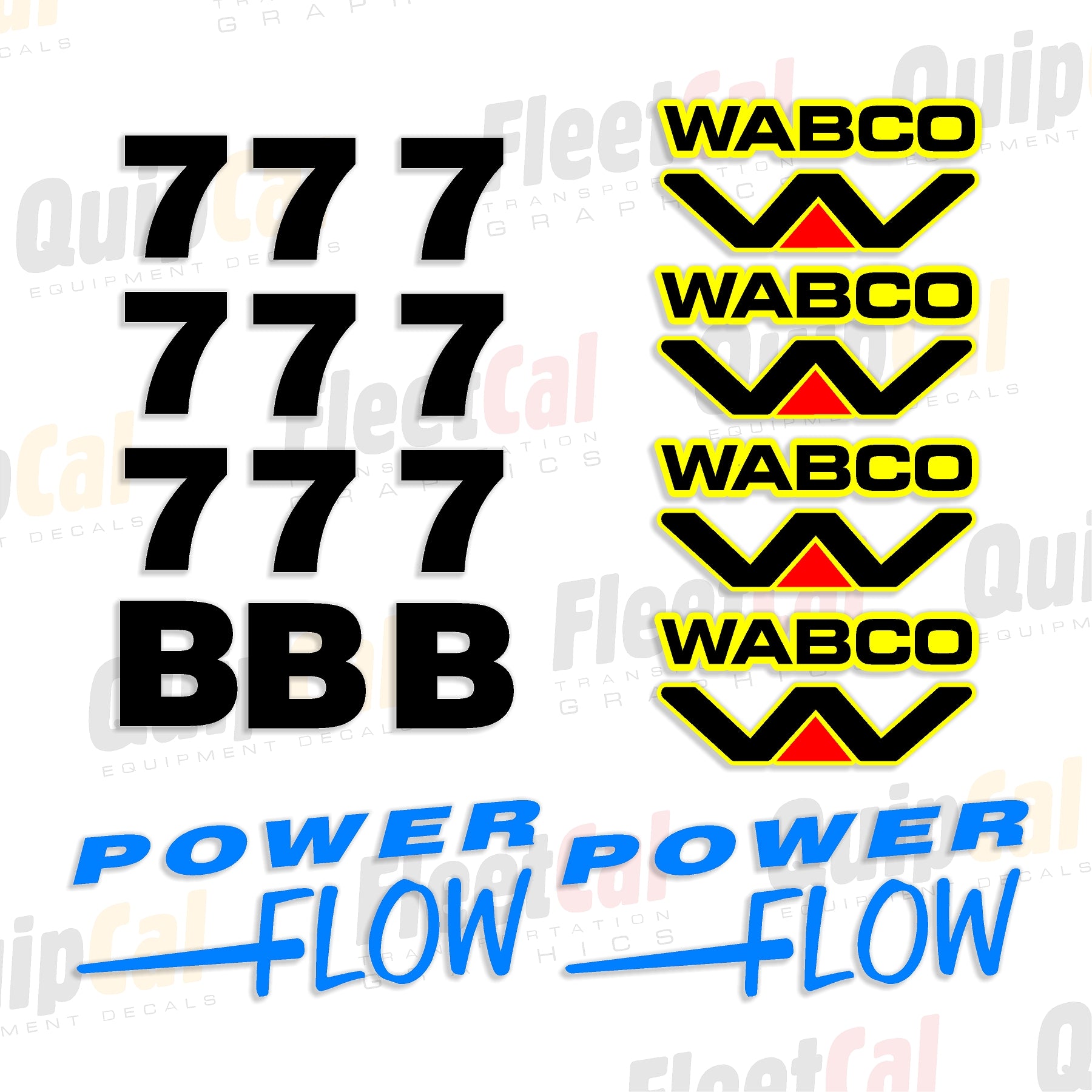 Wabco Motor Grader Decals