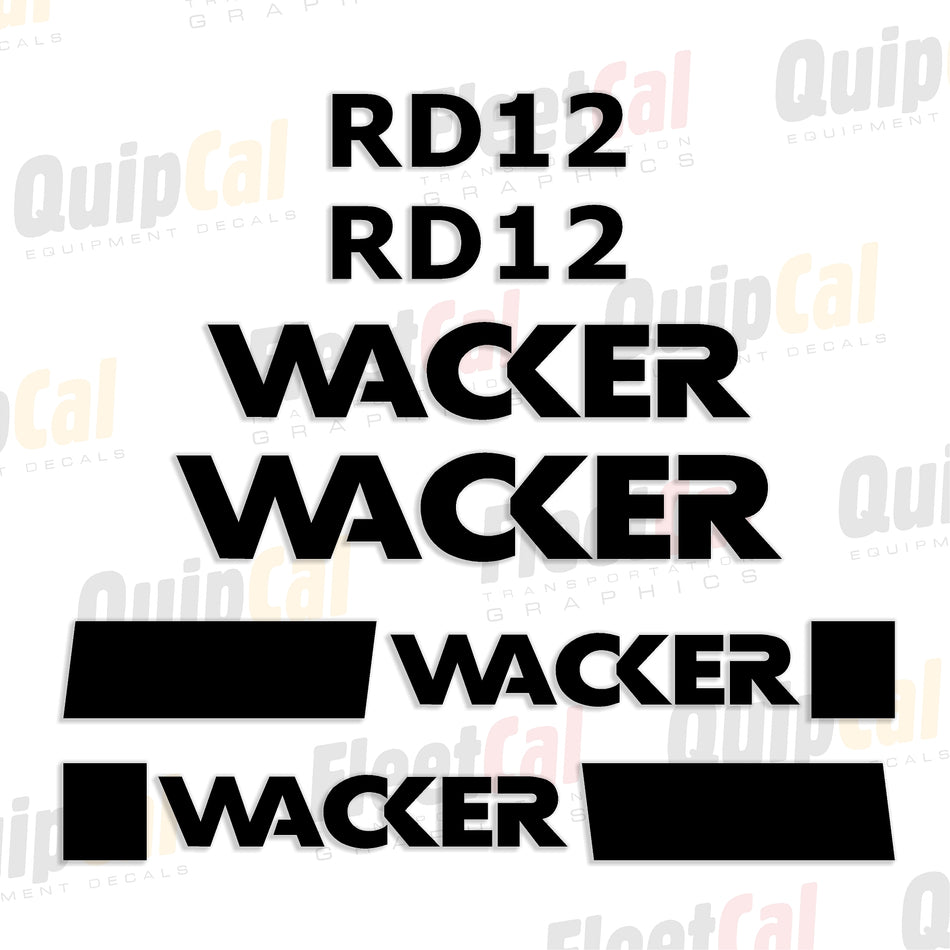 Wacker Roller / Compactor Decals 