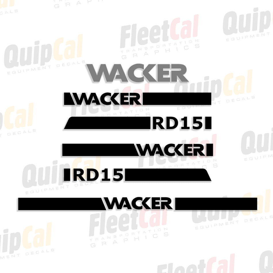 Wacker Roller / Compactor Decals 