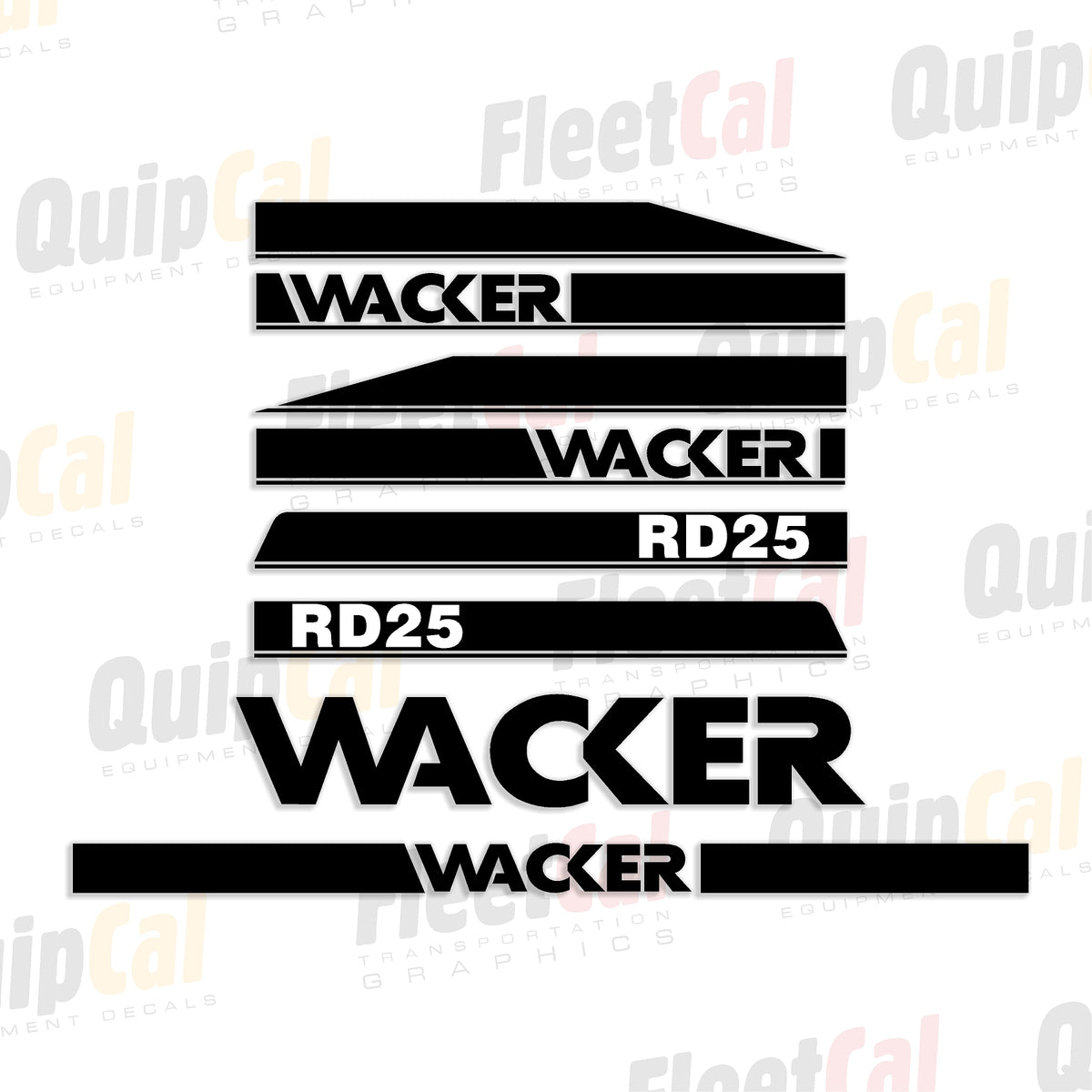 Wacker Roller / Compactor Decals 