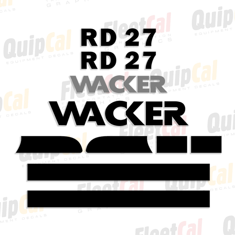 Wacker Roller / Compactor Decals 