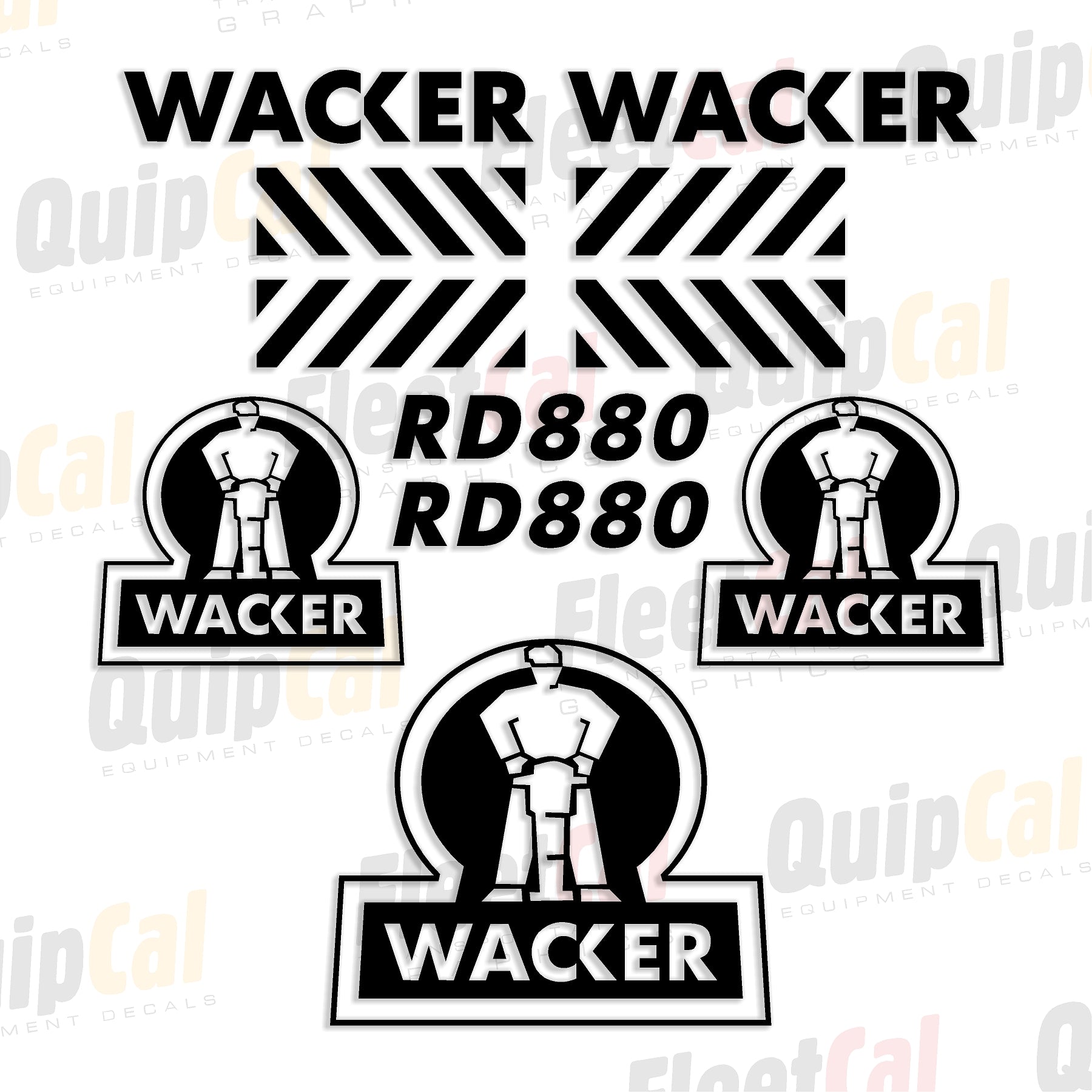 Wacker Roller / Compactor Decals 