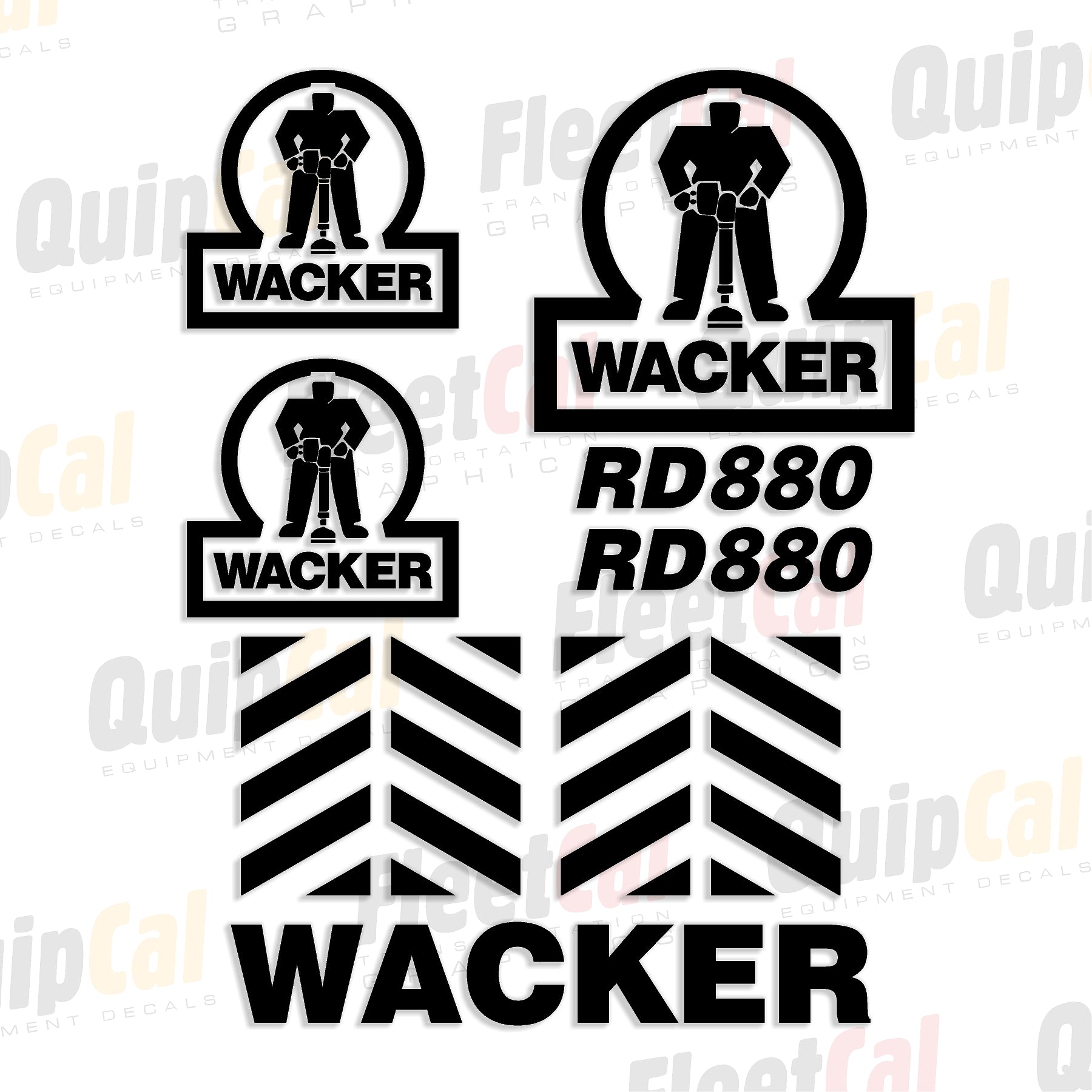 Wacker Roller / Compactor Decals 