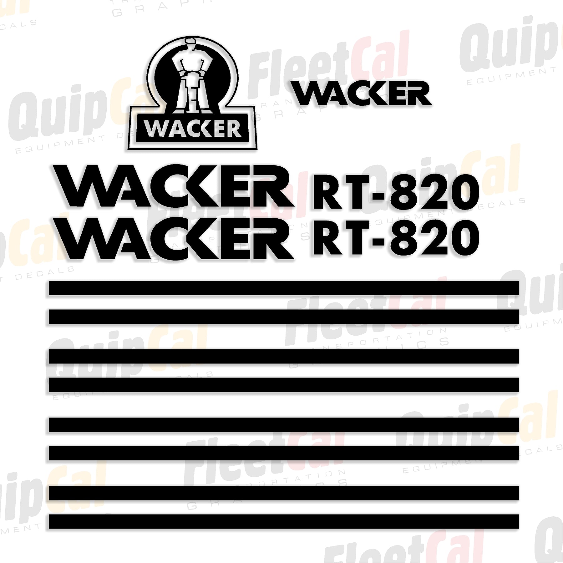 Wacker Trench Roller Decals