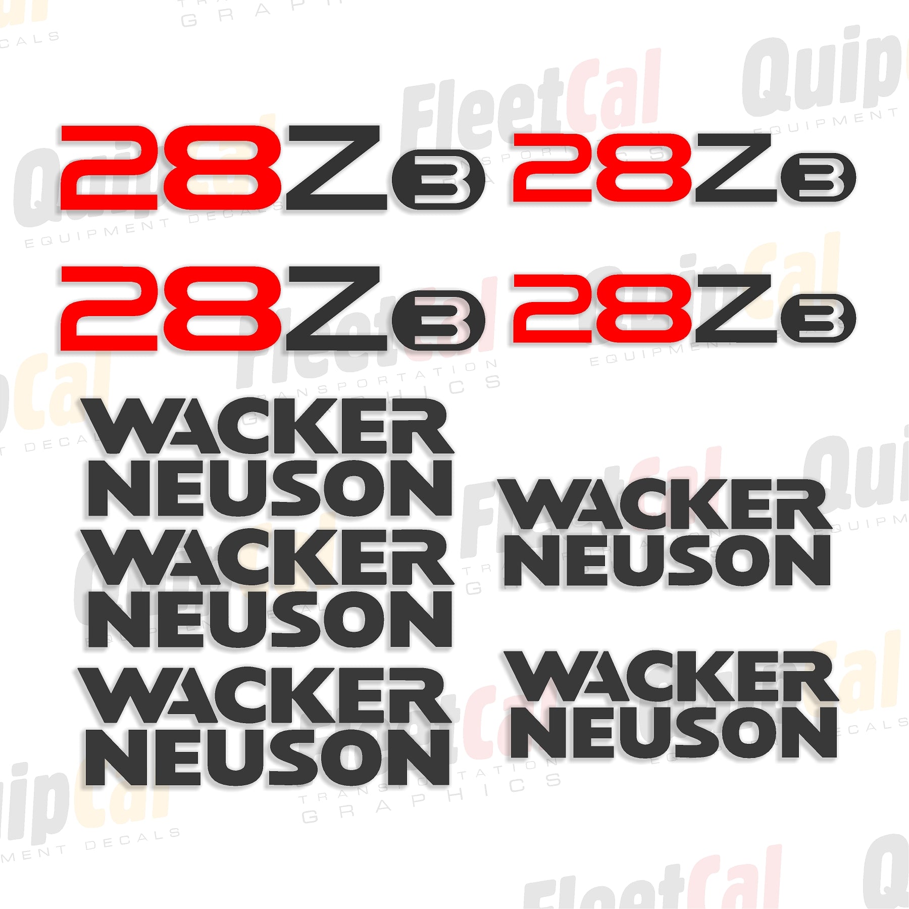 Wacker Neuson Excavator Decals