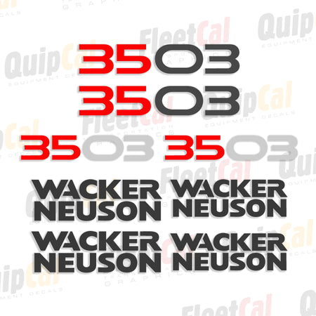 Wacker Neuson Excavator Decals