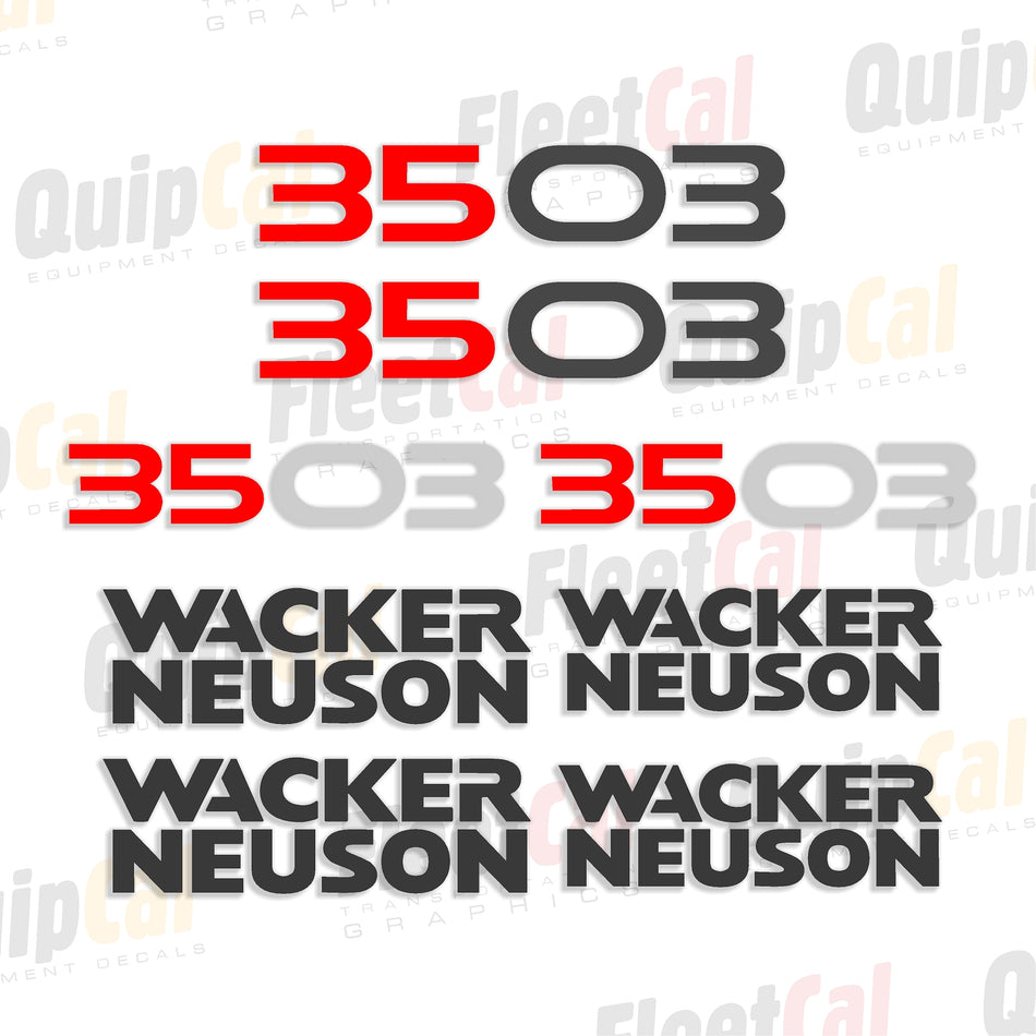 Wacker Neuson Excavator Decals