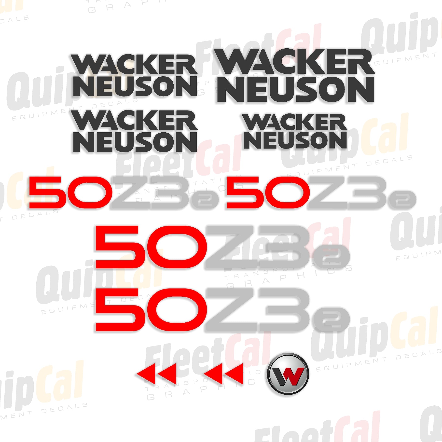 Wacker Neuson Excavator Decals