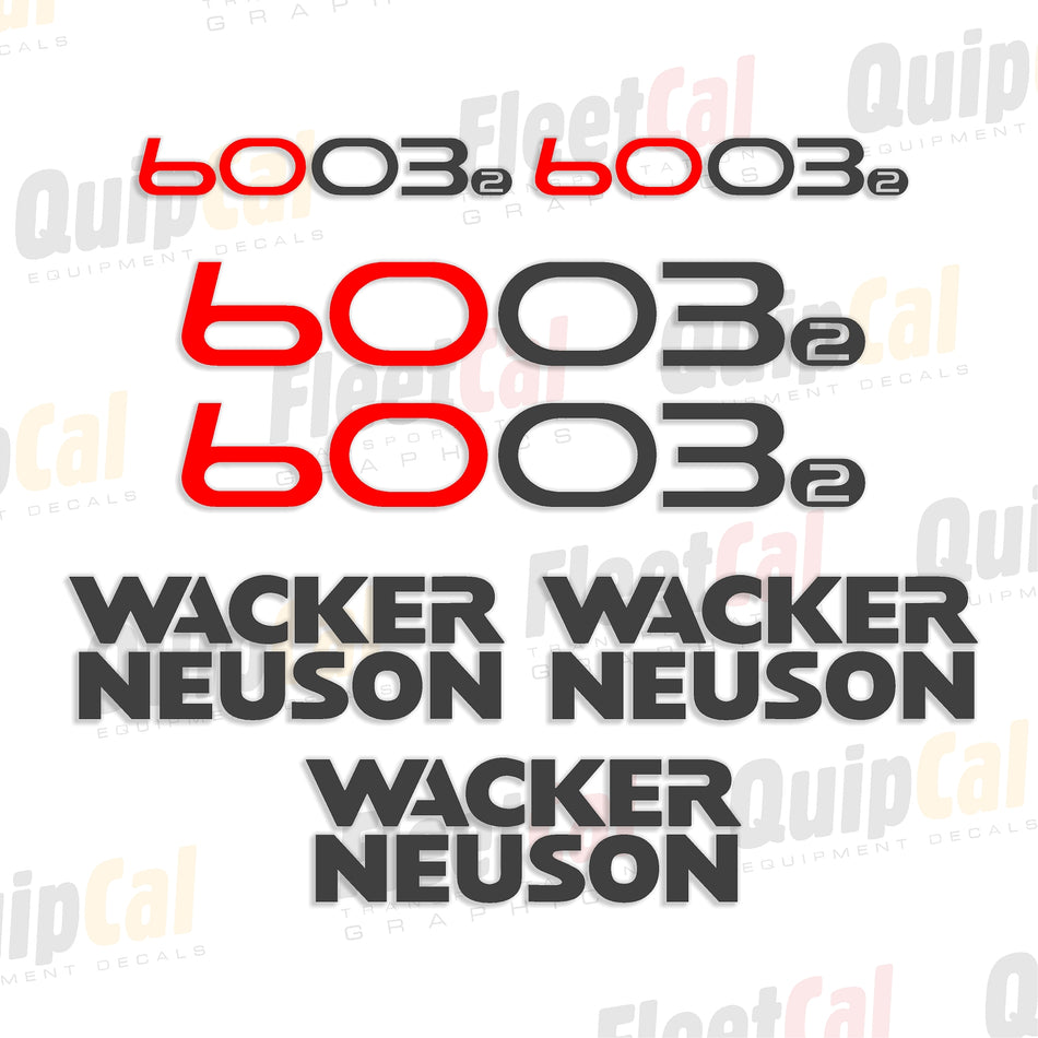 Wacker Neuson Excavator Decals