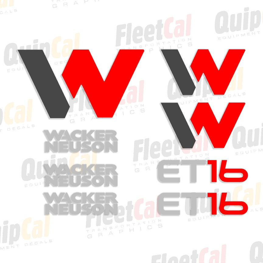 Wacker Neuson Excavator Decals