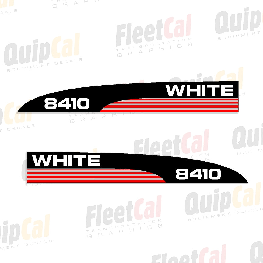 White Tractor Decals