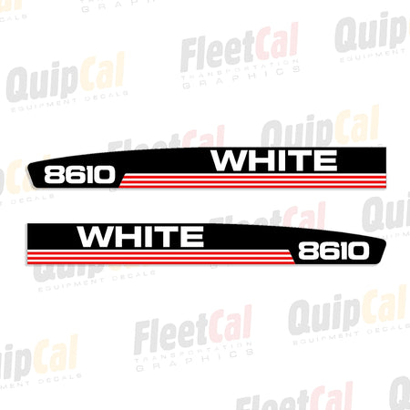 White Tractor Decals