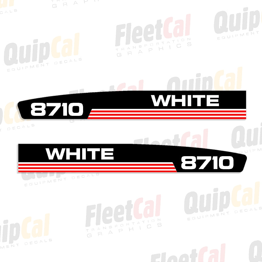 White Tractor Decals