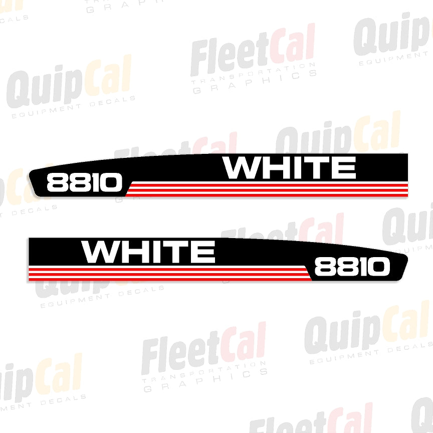 White Tractor Decals